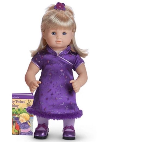 Bitty Baby American GIrl Pretty Plum Dress Outfit - Picture 2 of 5